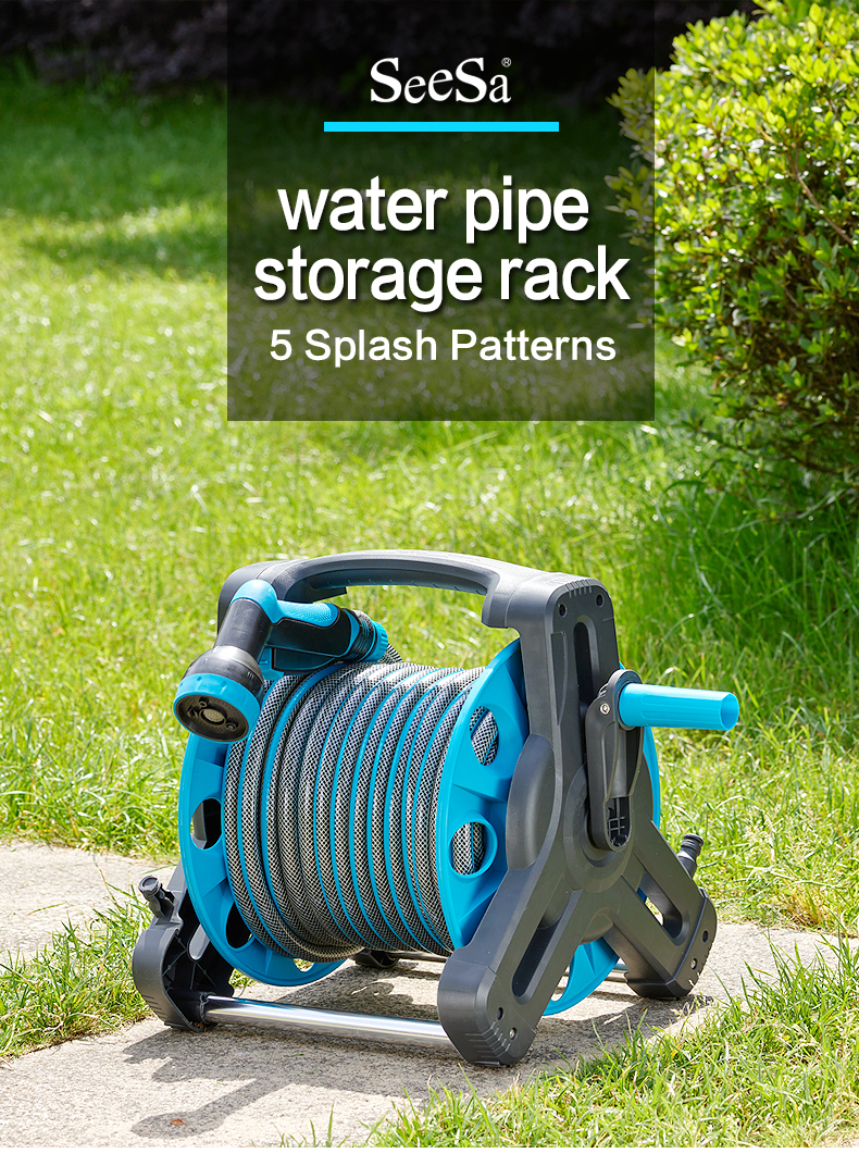 Enrouleur de tuyau pivotant et chariot robustes