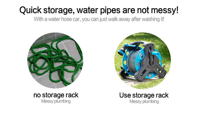 enrouleur de tuyau pivotant et chariot