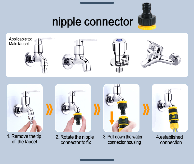 installation d'un enrouleur et d'un chariot de tuyau pivotant robuste pour jardin