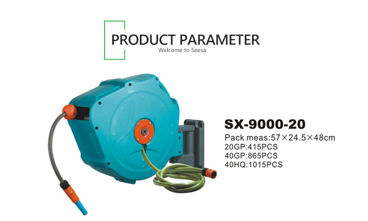 param&egrave;tre du chariot enrouleur de tuyau d'eau en aluminium