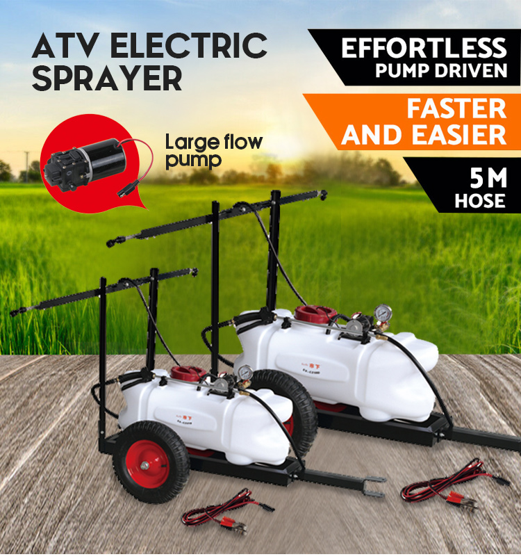 &Eacute;quipement de pulv&eacute;risation agricole ATV sur le terrain